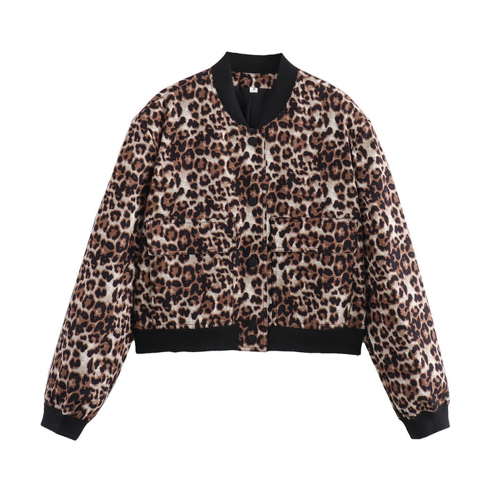 Damen modische Bomberjacke im tierischem Muster Drune