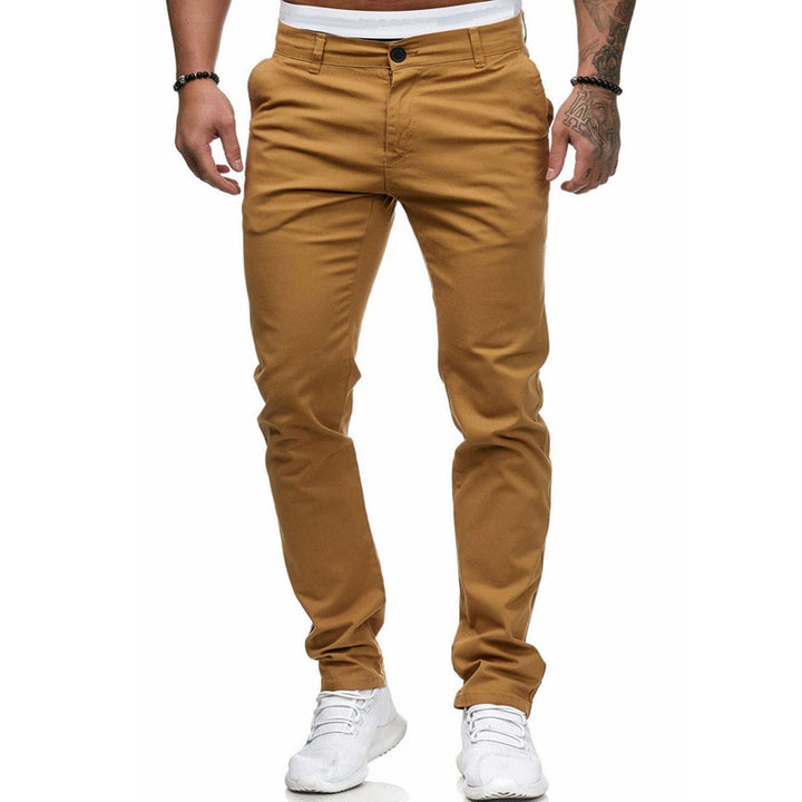Herren maßgeschneiderte Slim-Fit Chino-Hosen Drune