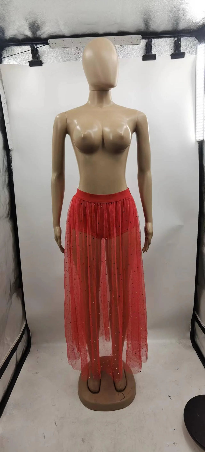 Drune | Ruffle hem with high waist made of lace