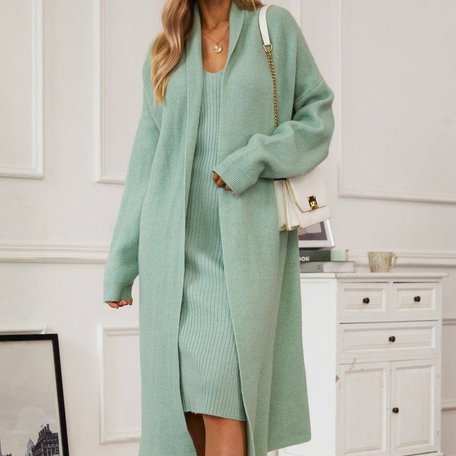 Damen Elegante und bequeme lange Strickjacke Drune