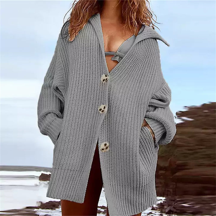 Damen Strickjacke mit eleganter Knopfakzentuierung und lässigem Schnitt Drune