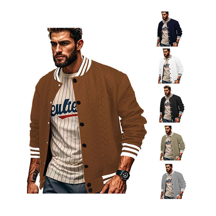 Herren Sportswear-Bomberjacke mit strukturiertem Design und Kontraststreifen Drune