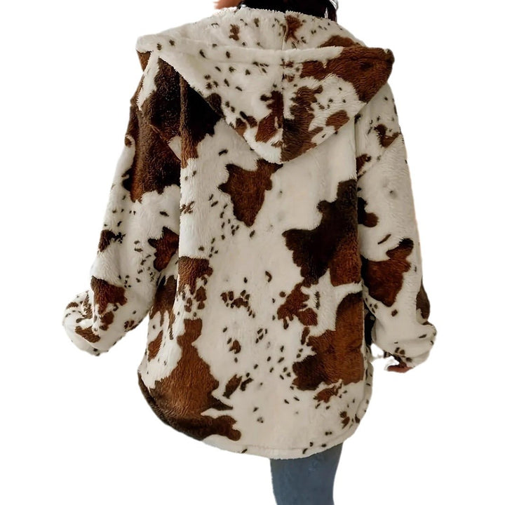 Damen Kuschelige Tierfell-Jacke im oversized Schnitt Drune