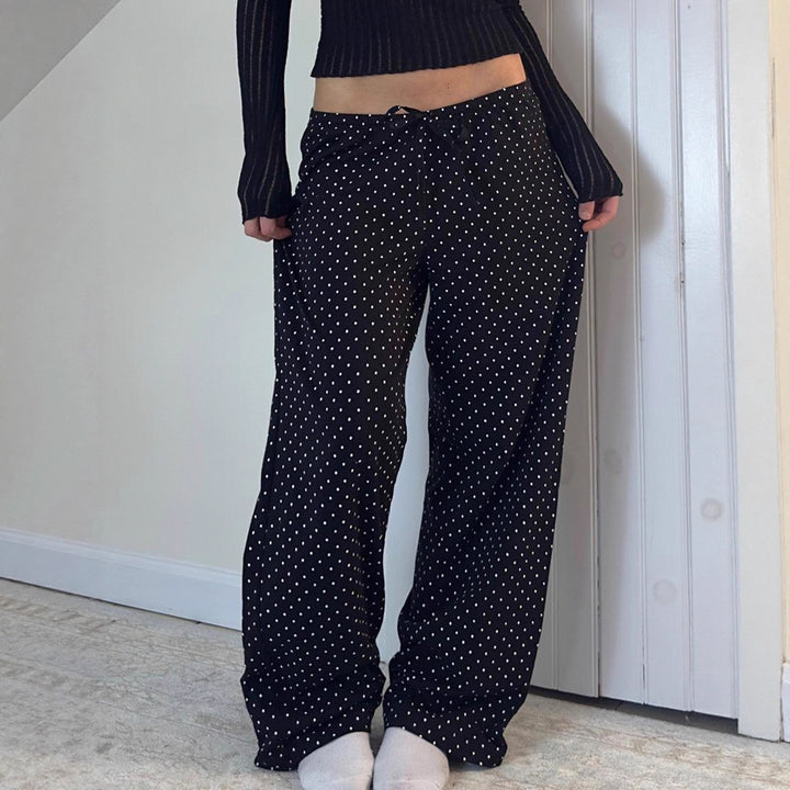 Damen lässige Freizeithose mit Punkten Drune