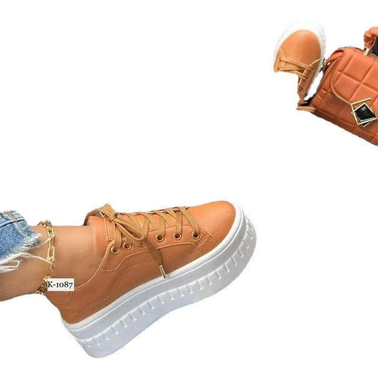 Damen Plateau Sneakers Drune