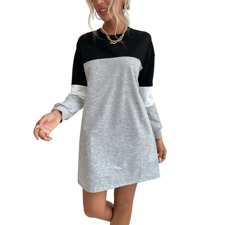 Damen Freizeitkleid mit modischen Farbblockdetails und lässigem Schnitt Drune