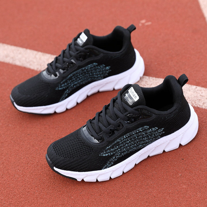 Damen nan atmungsaktive leichte Stricksneaker mit viskoelastischer Komfortsohle Drune