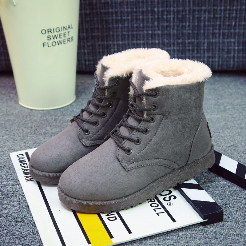 Damen gefütterte Winterboots mit strapazierfähigem Obermaterial und rutschfester Sohle Drune