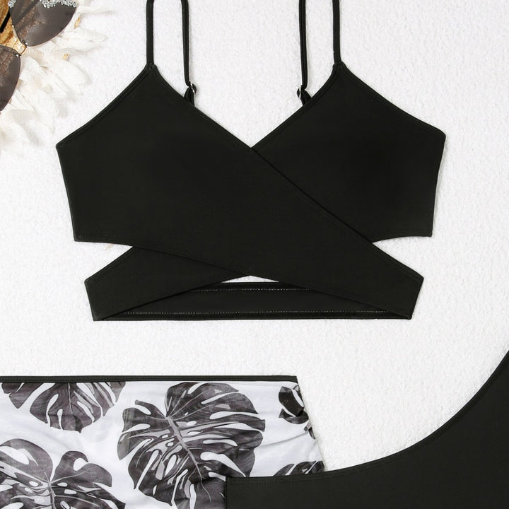 Damen Triangel-Bikini mit elegantem Wickelrock Drune