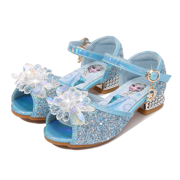 Mädchen Ballerinas mit funkelnden Akzenten und Blumenapplikation Drune