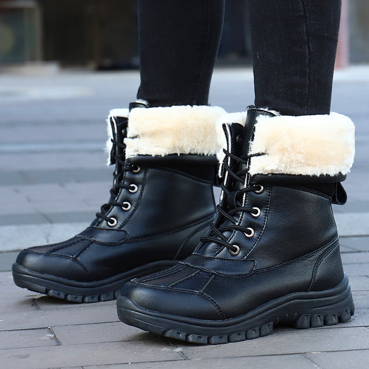 Damen Gefütterte Winterstiefel mit rutschfester Sohle Drune