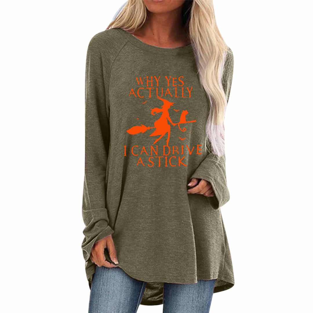 Damen Sweatshirt mit kreativem Halloween-Design und weiten Ärmeln Drune