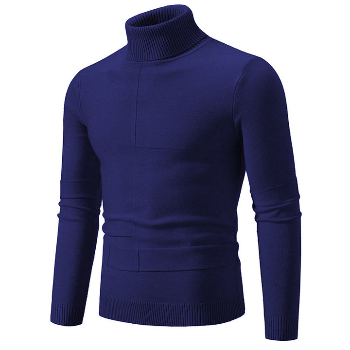 Herren eleganter Rollkragenpullover mit modernem Zopfmuster Drune