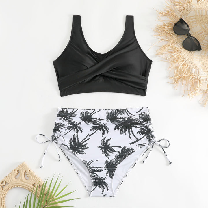 Damen Hochtailliertes Bikini-Set mit verstellbaren Trägern Drune