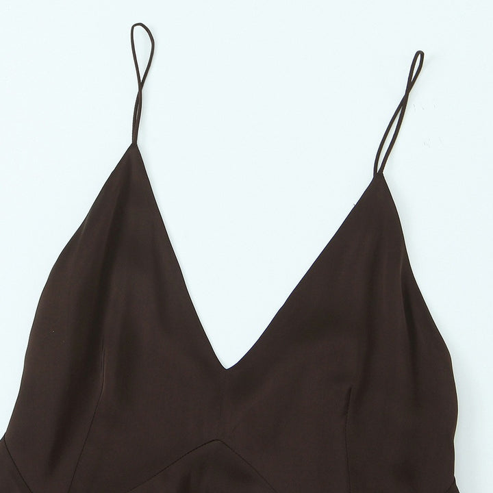 Damen Maxikleid mit asymmetrischem Saum und zartem Drapé Drune