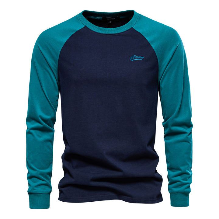 Herren Langarmshirt mit modernem Kontrastdesign und bequemer Passform Drune