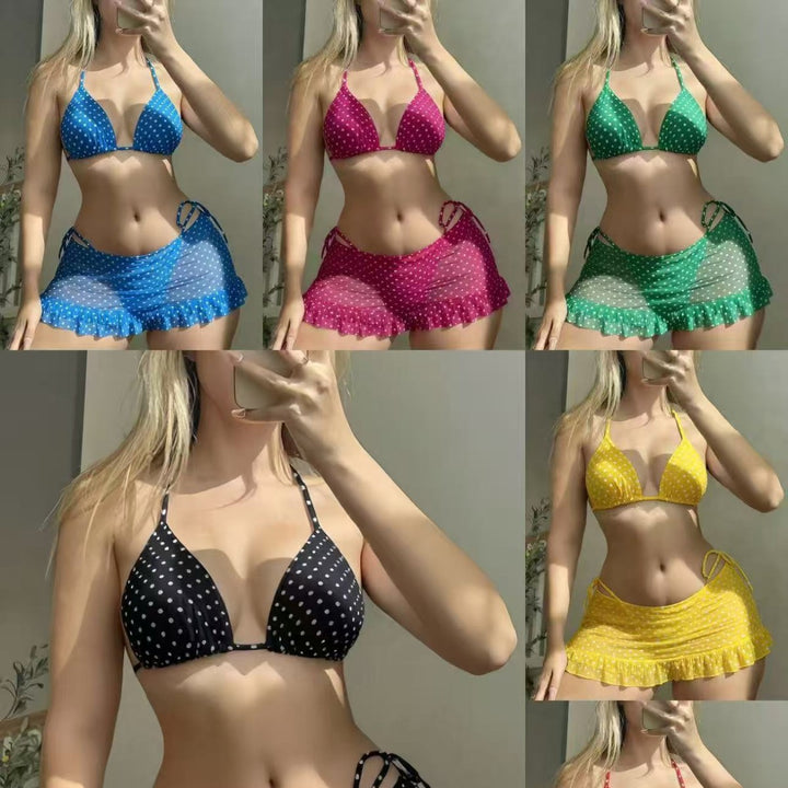 Damen Triangel-Bikini mit Rüschenshorts Drune