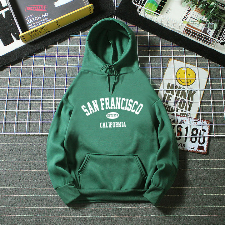 Damen Kapuzenpullover mit lässigem San Francisco-Print und bequemer Passform Drune