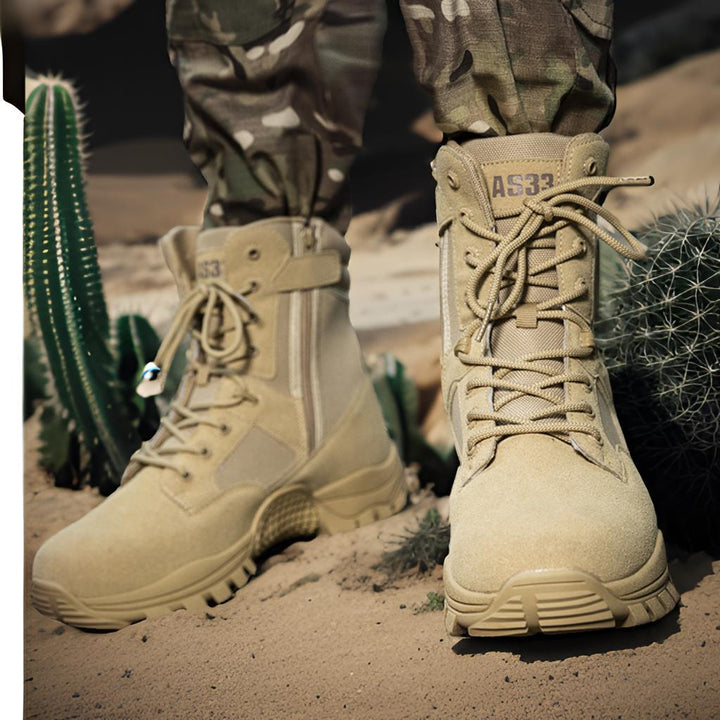 Herren Militärische Einsatzstiefel mit rutschfester Sohle und atmungsaktivem Obermaterial Drune