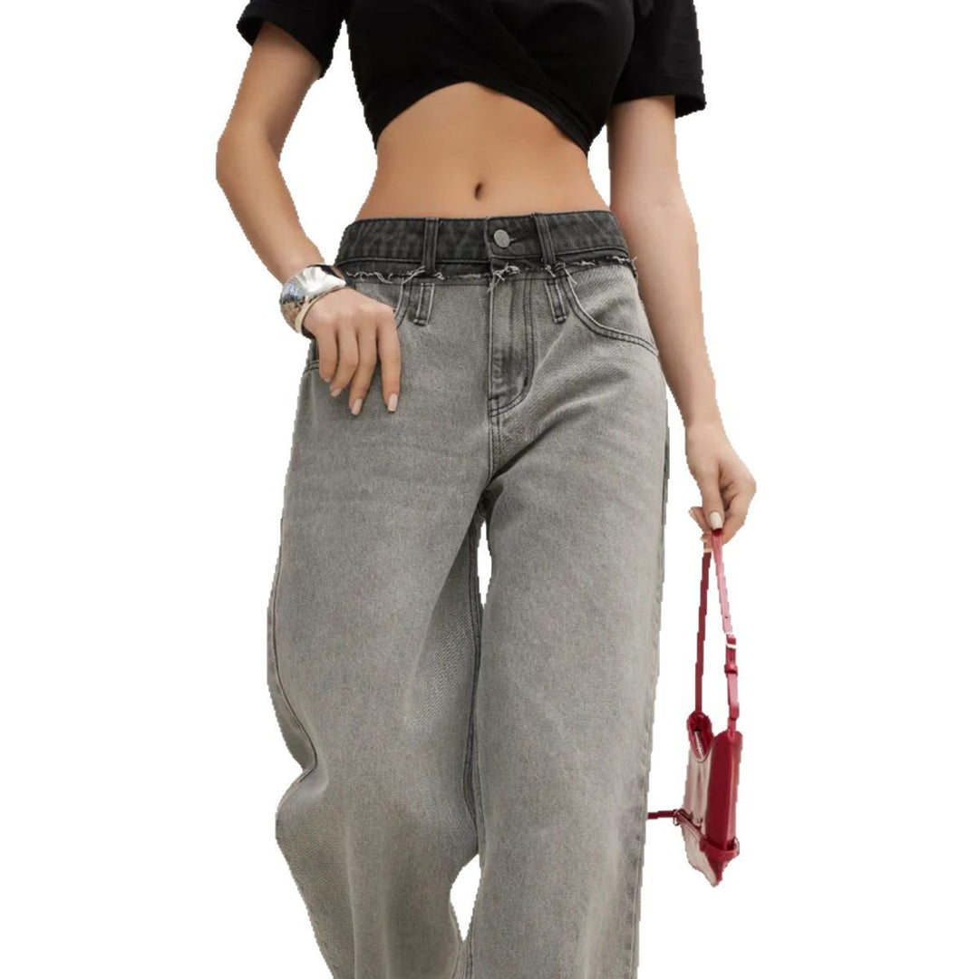Damen High-Waist Jeanstyl Drune