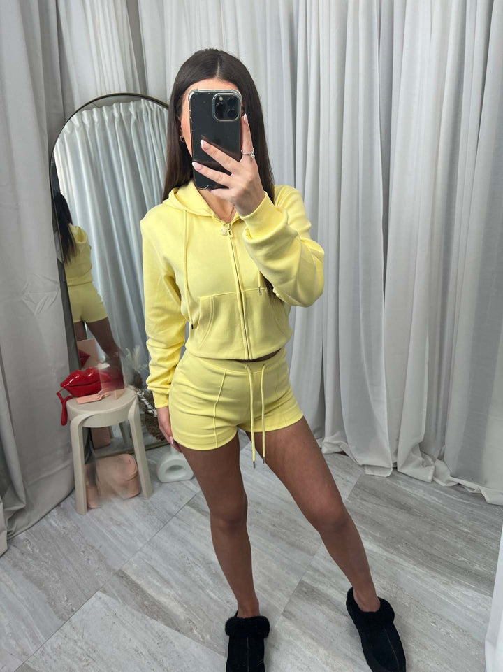 Damen Sportliches Kurzset mit Kapuze Drune