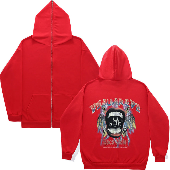 Damen Kapuzenjacke mit kreativem Grafikdesign Drune