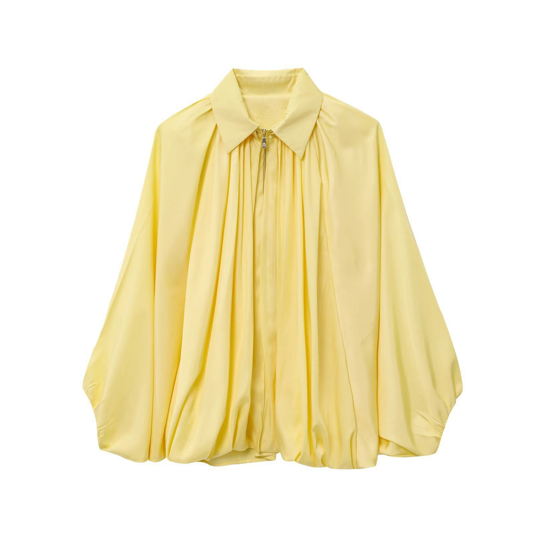 Damen elegante Bluse mit Raffungen und lässiger Passform Drune