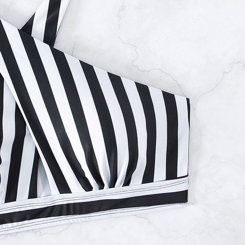 Damen Triangel-Bikinioberteil mit modischem Wickel-Design und elastischen Trägern Drune