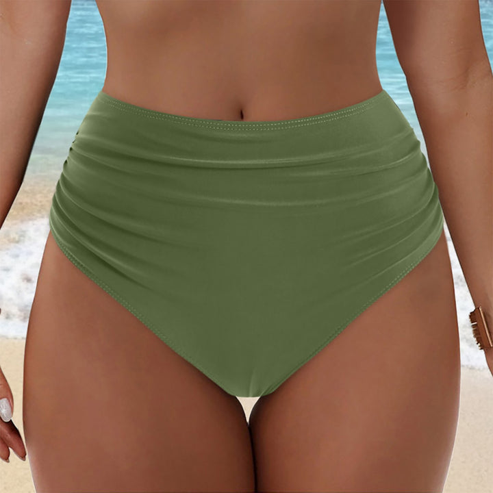 Damen Hochgeschnittenes Bikini-Höschen mit Rüschendetails Drune