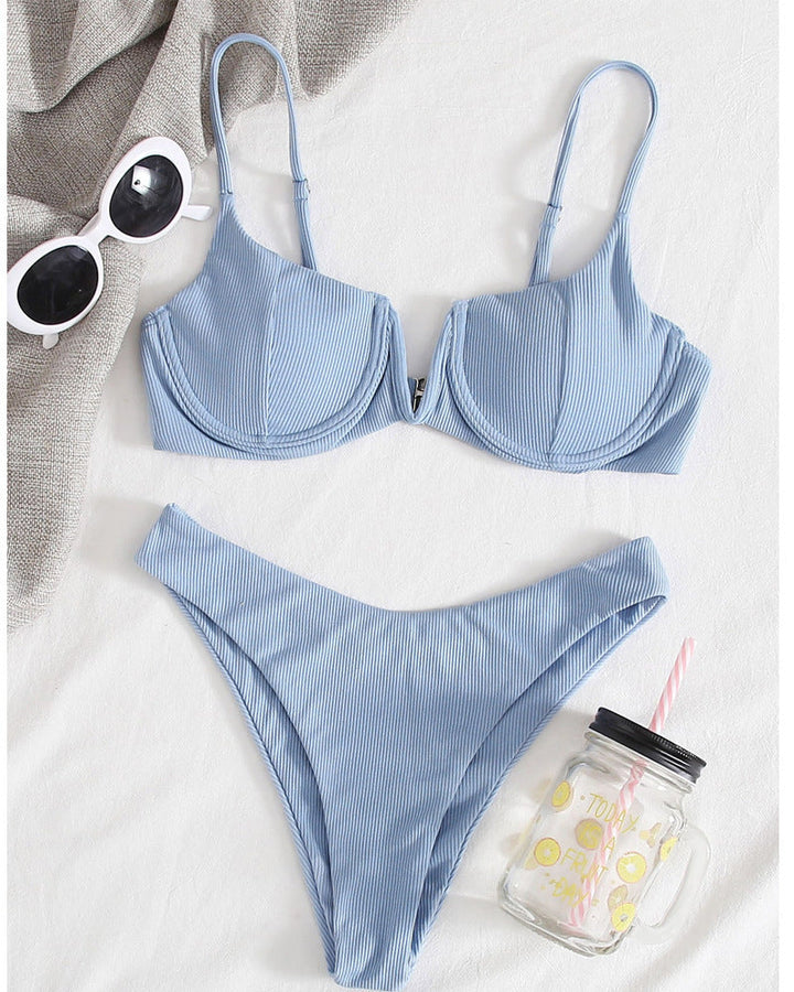 Damen-Bikini mit Bügel und strukturierter Rippoptik Drune