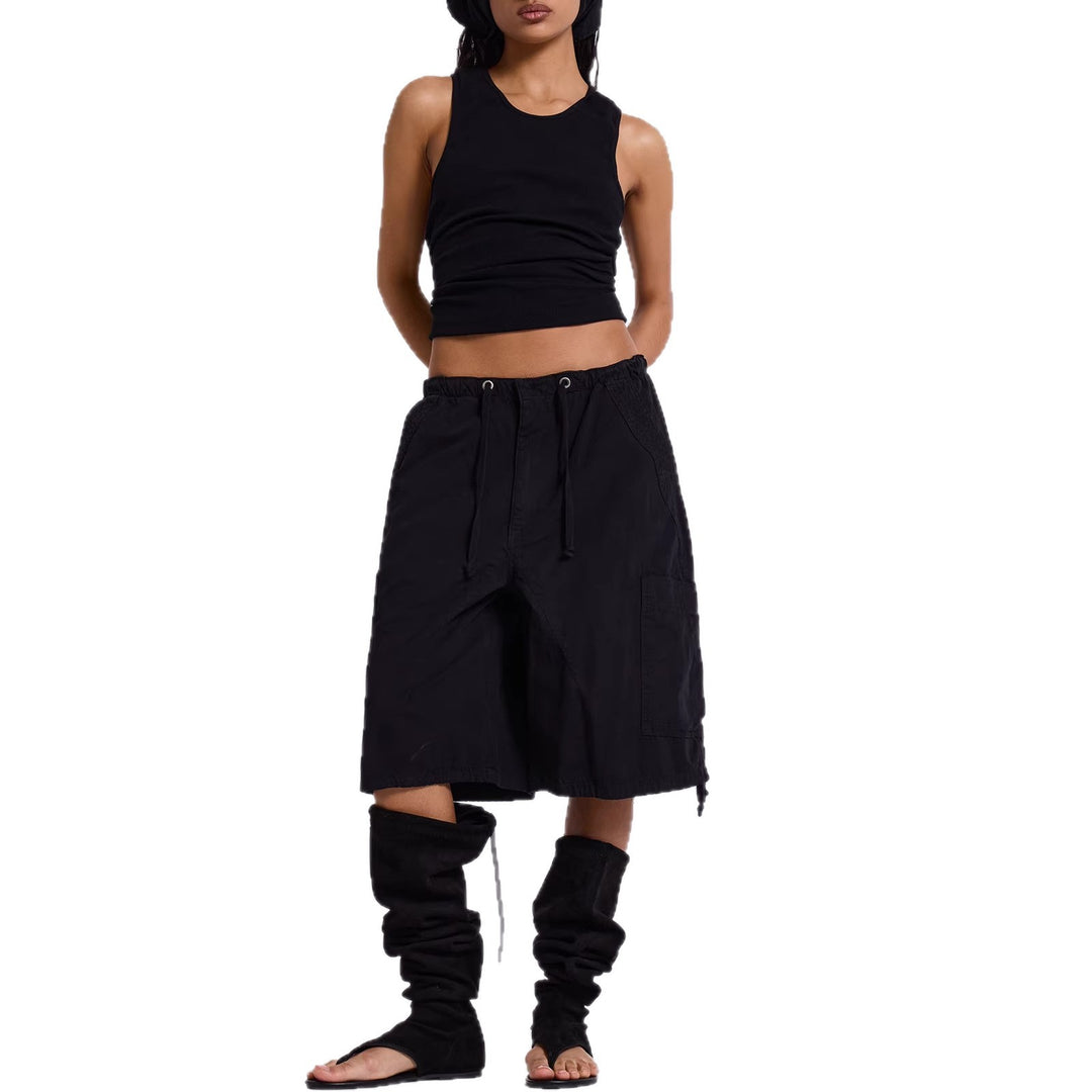 Damen lässige kurze Cargo-Shorts mit verstellbarem Bund und praktischen Taschen Drune