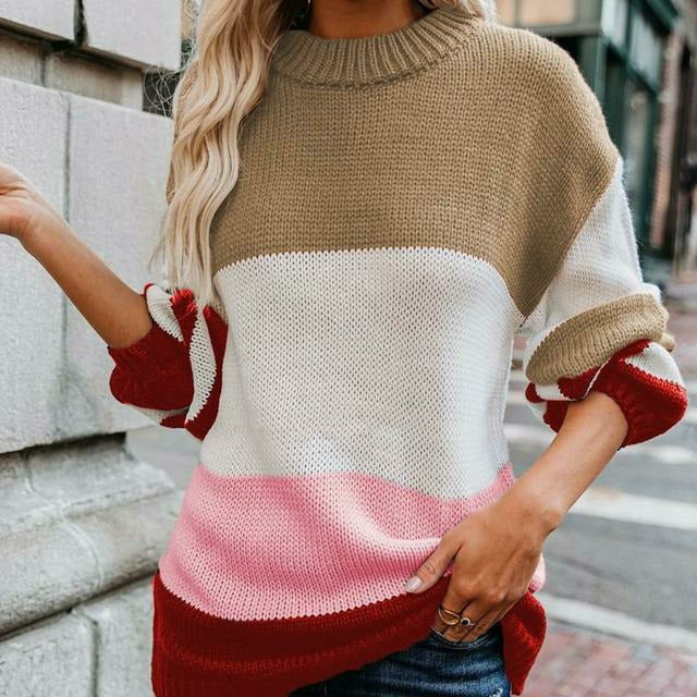 Drune | Gestreifter Strickpullover mit Doppelt Naht