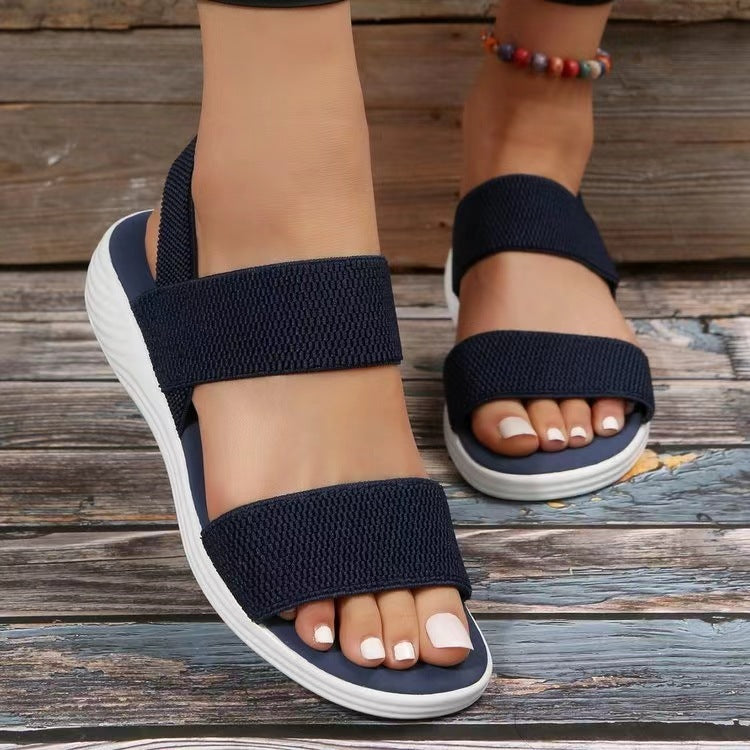 Damen Komfort-Sandalen mit verstellbaren Riemen und rutschfester Sohle Drune