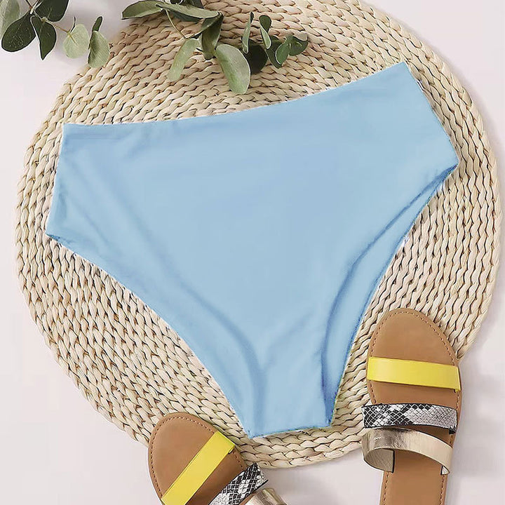 Damen Hochgeschnittener Bikini-Hosenteil mit elegantem Bund Drune