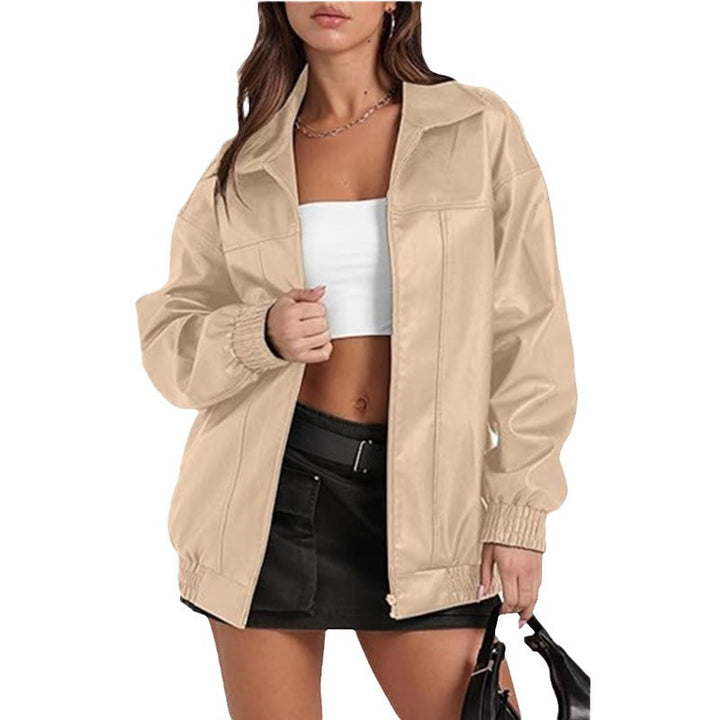 Damen lässige Übergangsjacke mit elastischen Bündchen und praktischem Reißverschluss Drune