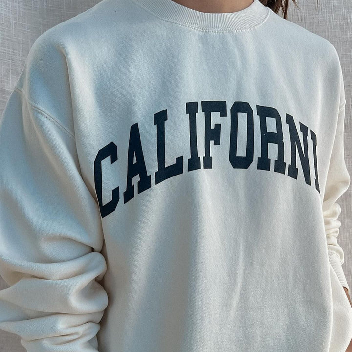 Damen Oversized Sweatshirt mit Retro-Druck Drune