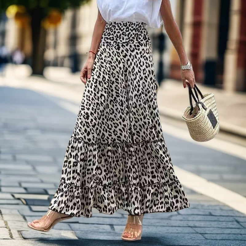 Damen Maxi-Rock mit fließendem Schnitt und voluminösem Volant Drune