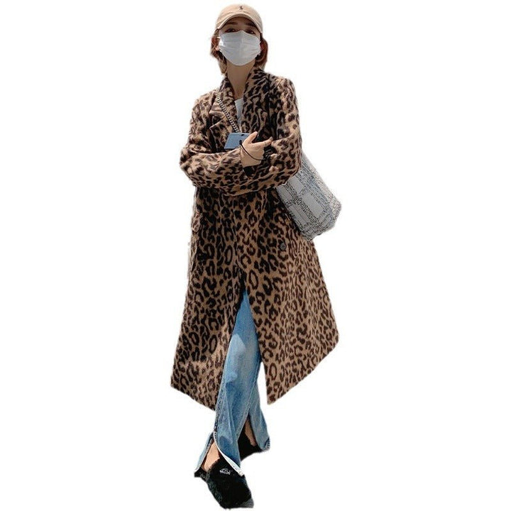 Drune | Print Kunstpelzmantel - Auffälliger Tierdruck - Mittellang - Winter Glam