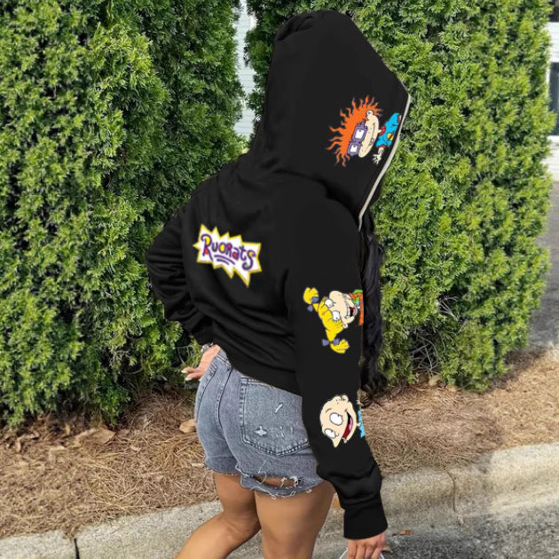 Damen Kapuzenpullover mit kreativem Cartoon-Design Drune
