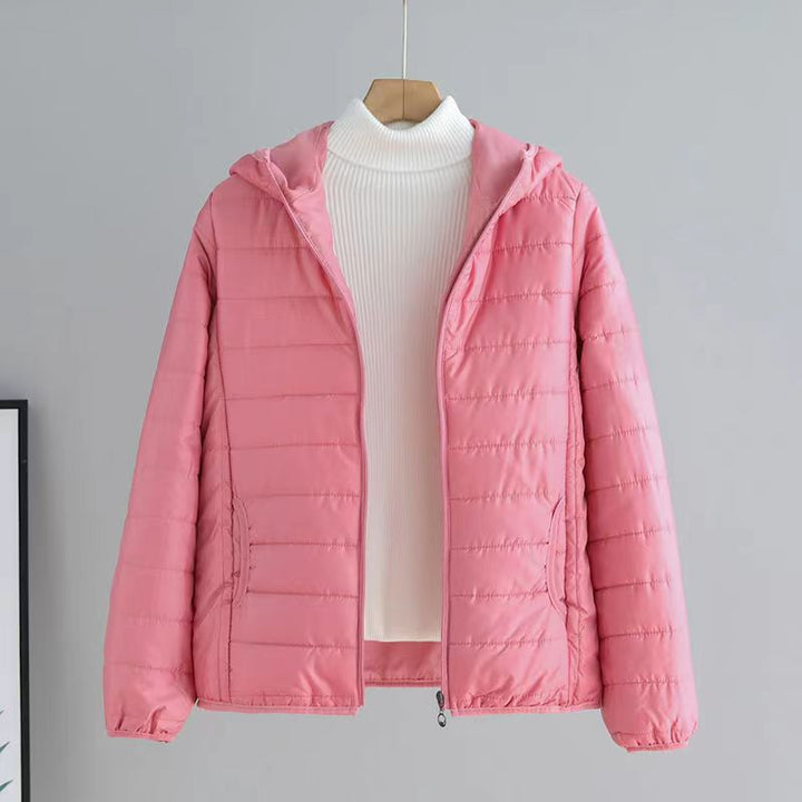 Damen gesteppte Übergangsjacke mit praktischen Taschen und Kapuze Drune