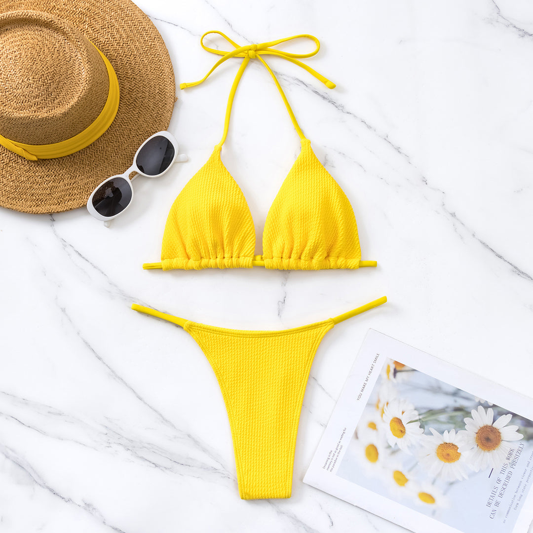 Damen Triangel-Bikini mit strukturiertem Material Drune