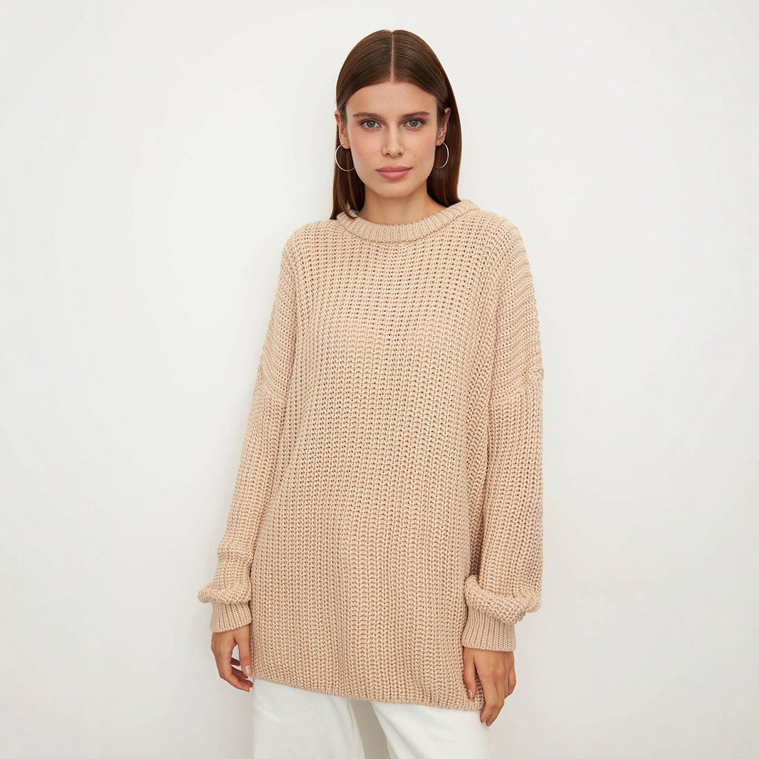 Damen Oversized Strickpullover mit lässigem Schnitt Drune