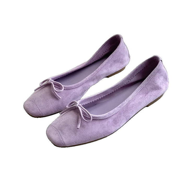 Damen Flache Ballerinas mit zierlichem Schleifenakzent Drune