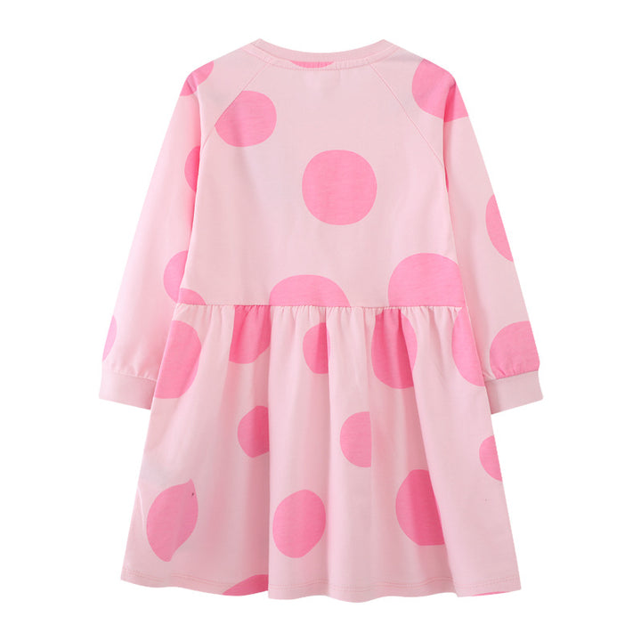 Mädchen Langarmkleid mit lustigem Käfermotiv Drune
