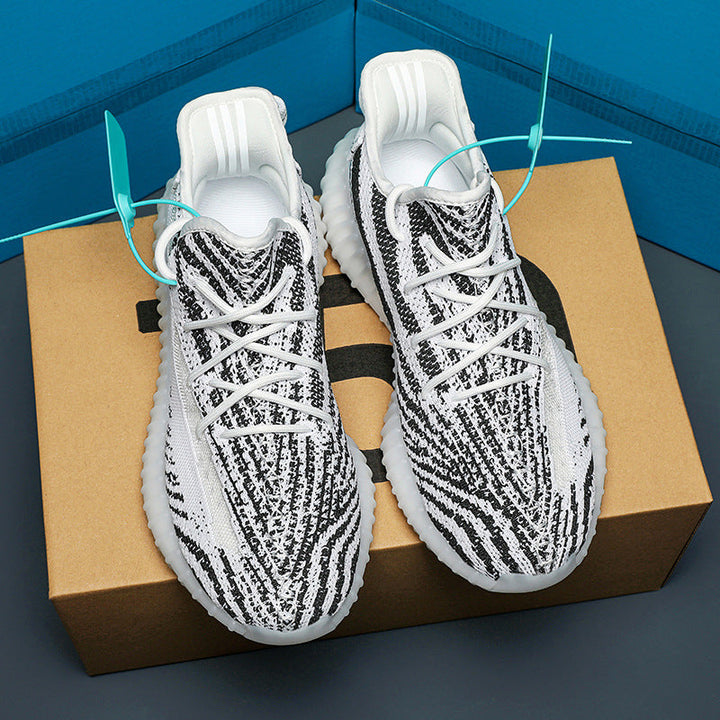 Damen sportliche und luftige Sneakers mit atmungsaktivem Strickoberteil Drune