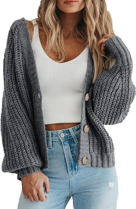 Damen Strickjacke mit grobem Muster und modischem Schnitt Drune