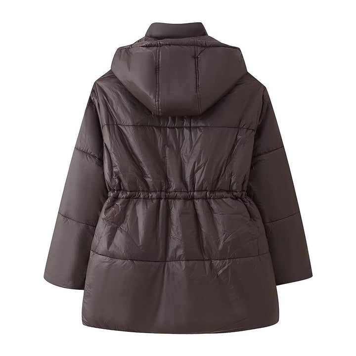 Damen gesteppte Übergangsjacke mit Kapuze und praktischen Taschen Drune