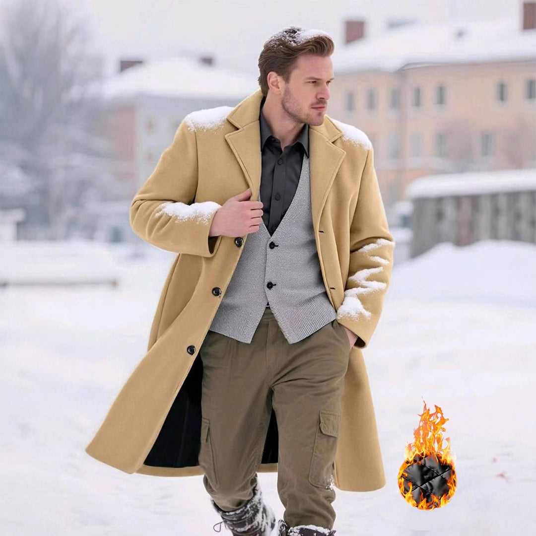 Herren klassischer Wollmantel Drune