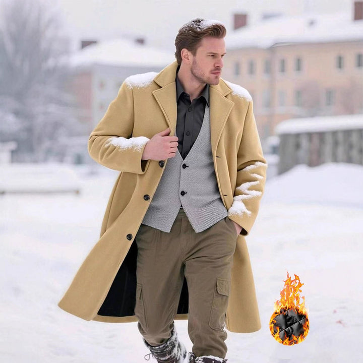 Herren klassischer Wollmantel Drune