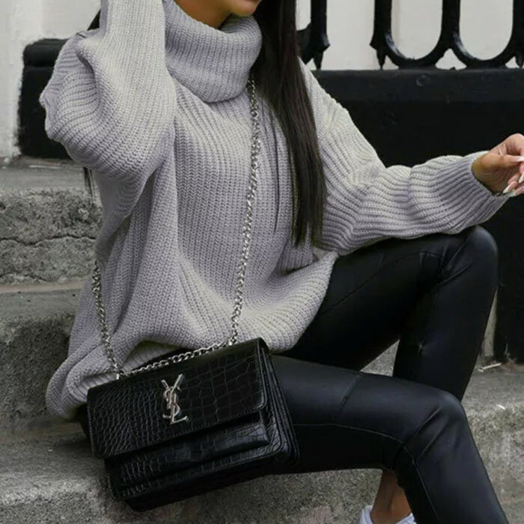 Damen Strickpullover mit Rollkragen und hoher Passform Drune